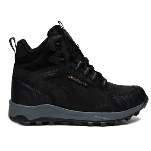 Lambirlent Erkek Trekking Bot 1250-1 Cilt Denye Siyah Füme - Görsel 1