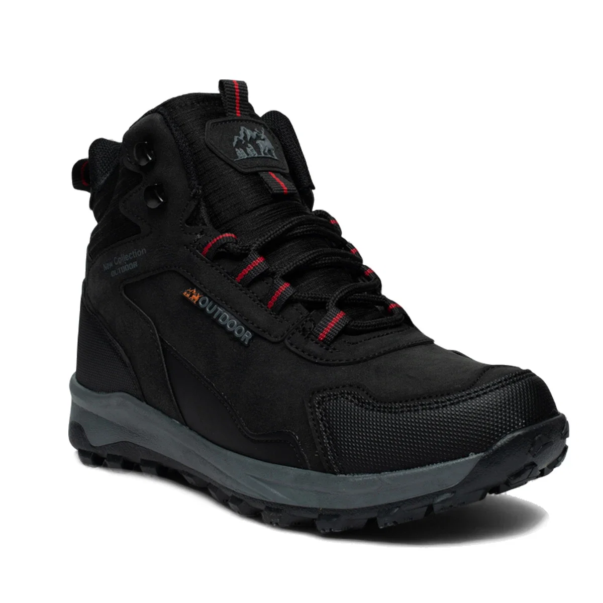 Lambirlent Erkek Trekking Bot 1250-5 Cilt Denye Siyah Kırmızı