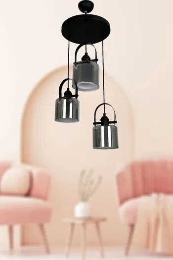 KUMRU 3 LÜ SARKIT CAMLI SİYAH (ÇİFT FÜME)