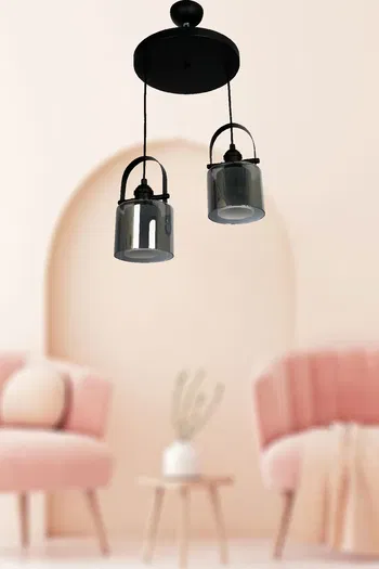 KUMRU 2 Lİ SARKIT CAMLI SİYAH (ÇİFT FÜME)