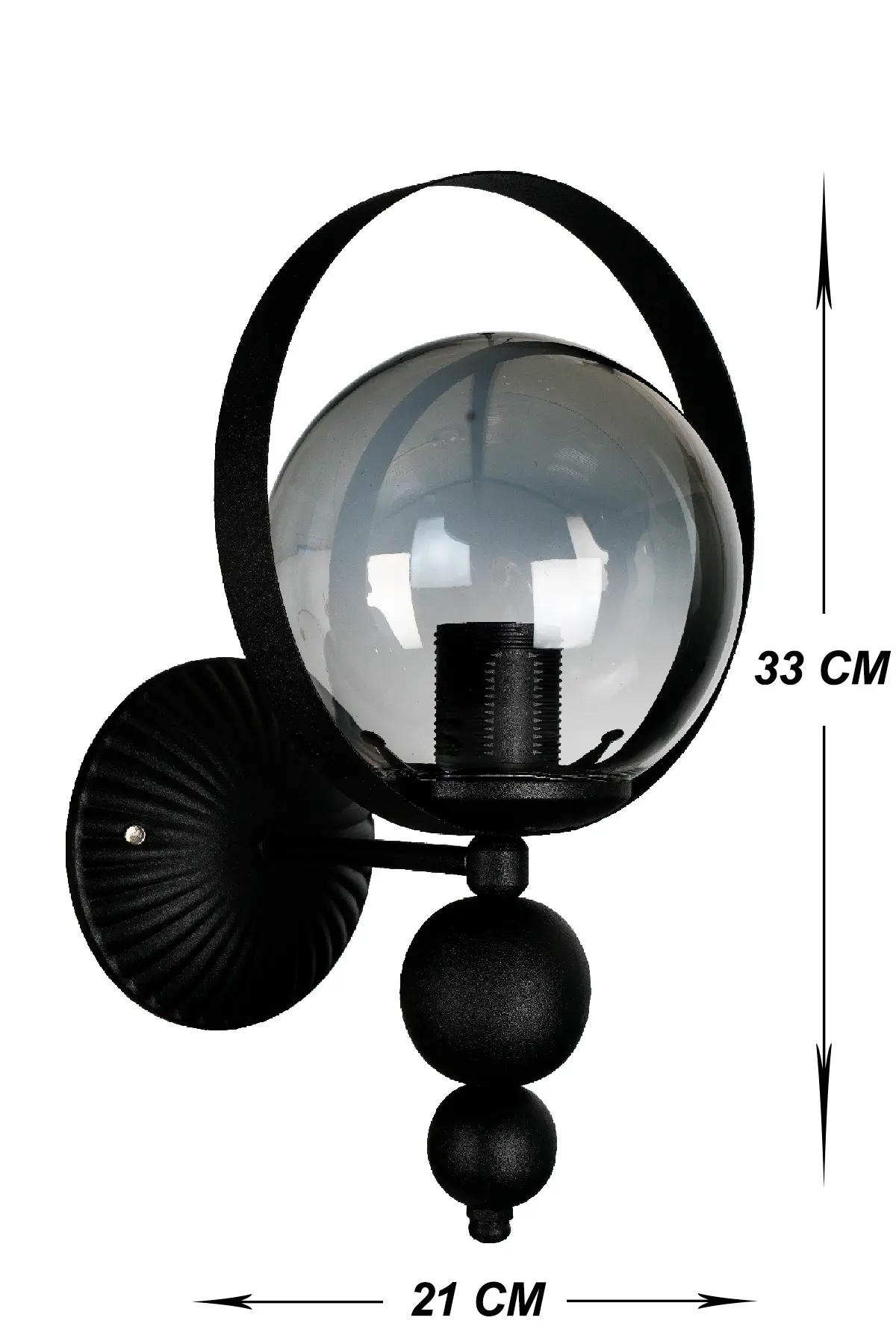 DOĞA APLİK CAMLI SİYAH (GLOP FÜME CAM)