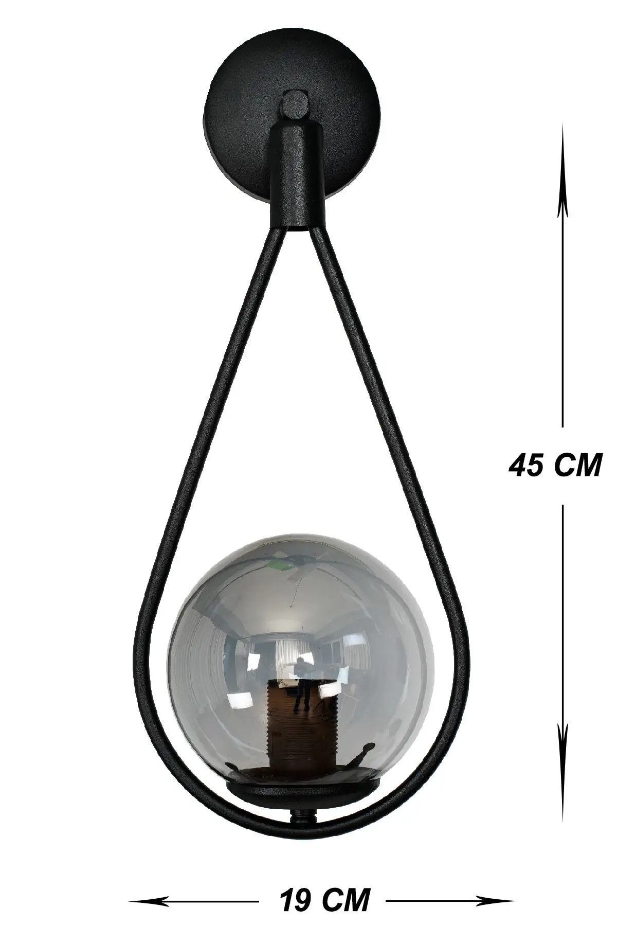 KENT APLİK CAMLI SİYAH GLOP FÜME CAM