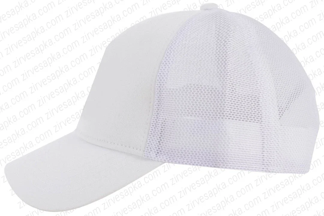 Fileli Şapka Beyaz - Görsel 1