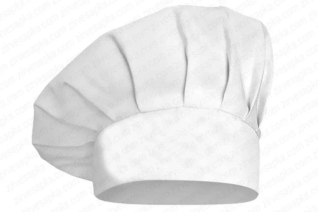 Aşçı Şapkası Mantar Kep Beyaz - Görsel 1